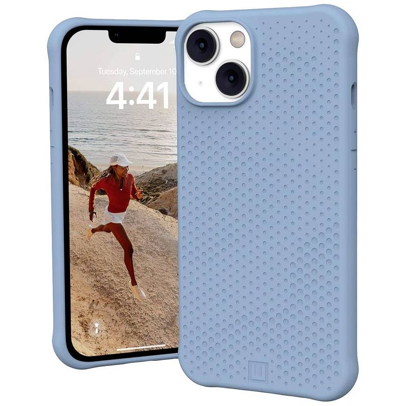 Foto van Urban armor gear dot magsafe case apple iphone 14, iphone 13 lichtblauw