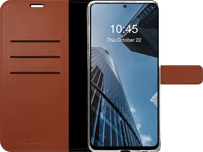 Foto van Valenta gel skin samsung galaxy a53 book case leer bruin