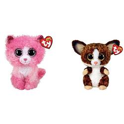 Foto van Ty - knuffel - beanie boo's - reagan cat & bush baby galago