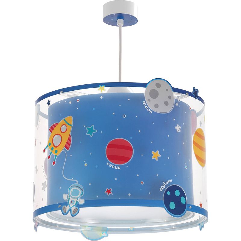 Foto van Dalber hanglamp planets glow in the dark 33 cm blauw