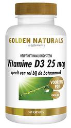 Foto van Golden naturals vitamine d3 25mcg capsules