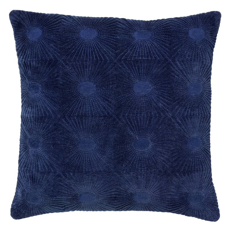 Foto van Dutch decor sun - sierkussen van katoen 45x45 cm insignia blue - blauw - blauw