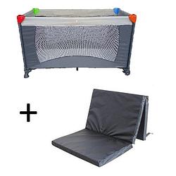 Foto van Bebies first campingbed met matras travel luxe multi colour