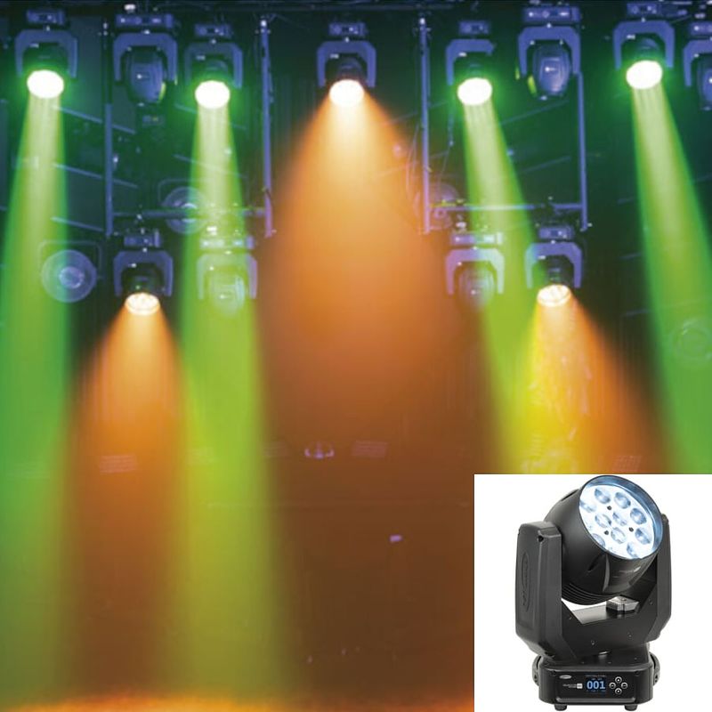 Foto van Showtec phantom 180 wash led moving head (zwart)