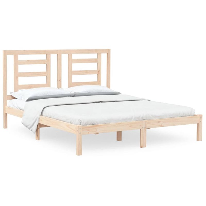 Foto van Vidaxl bedframe massief grenenhout 150x200 cm 5ft king size