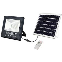 Foto van Led floodlight op zonne-energie - led schijnwerper - led solar tuinverlichting wandlamp - togre - 40w - helder/koud wit