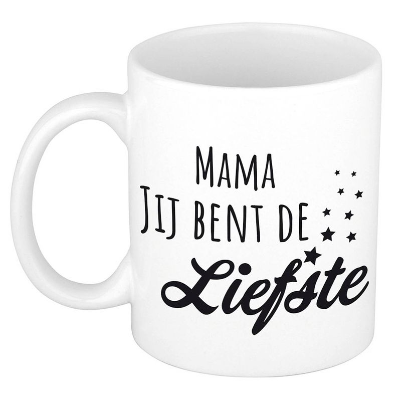 Foto van Mama jij bent de liefste kado mok / beker voor moederdag / verjaardag - feest mokken