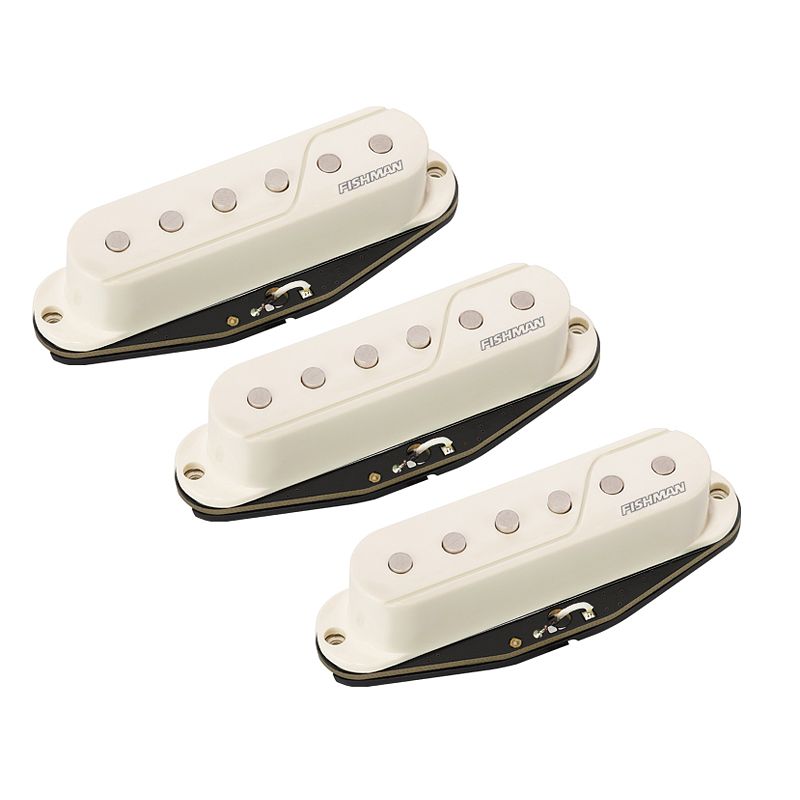 Foto van Fishman prf-str-wh3 fluence single width pickup set white