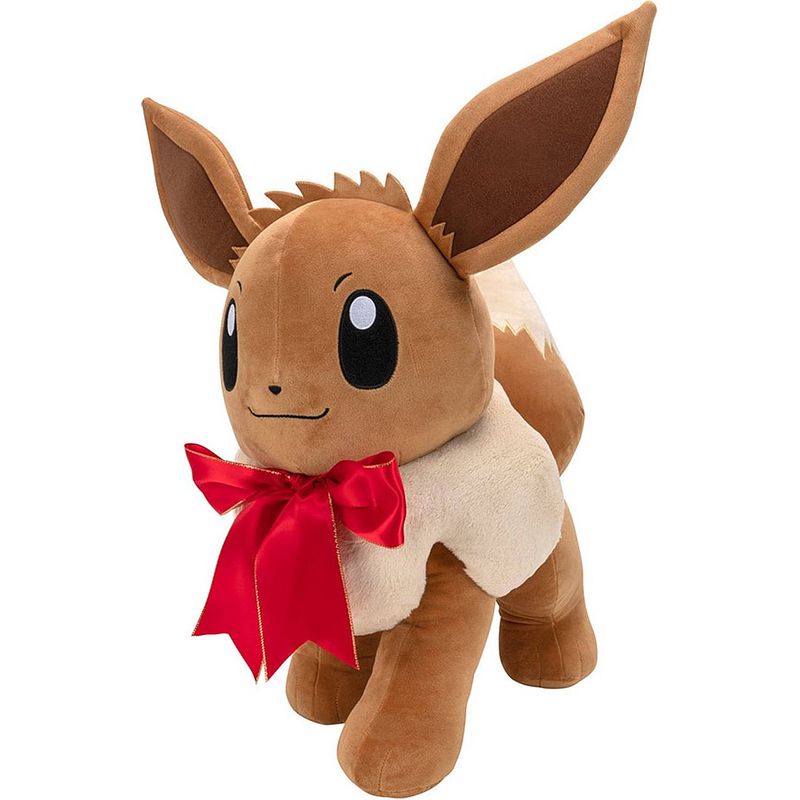 Foto van Boti pokémon holiday pluche - eevee met rode strik 20 cm