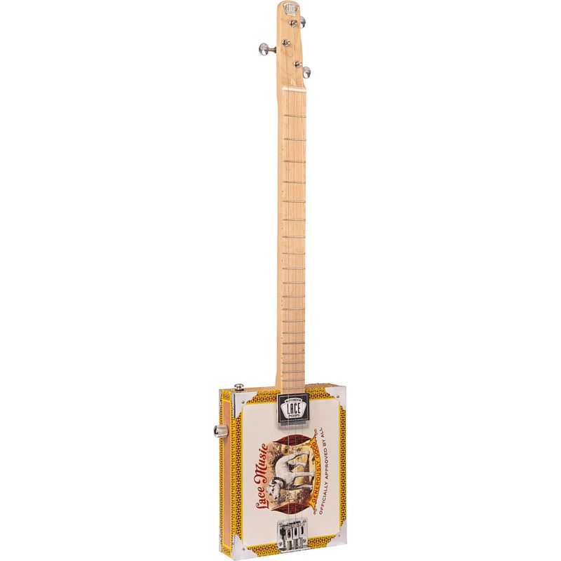 Foto van Lace cigar box guitar pero pup 3-string 3-snarige elektrische gitaar