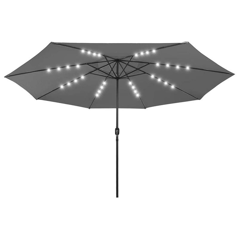 Foto van The living store tuinparasol led 400x267 cm - antraciet polyester/metaal