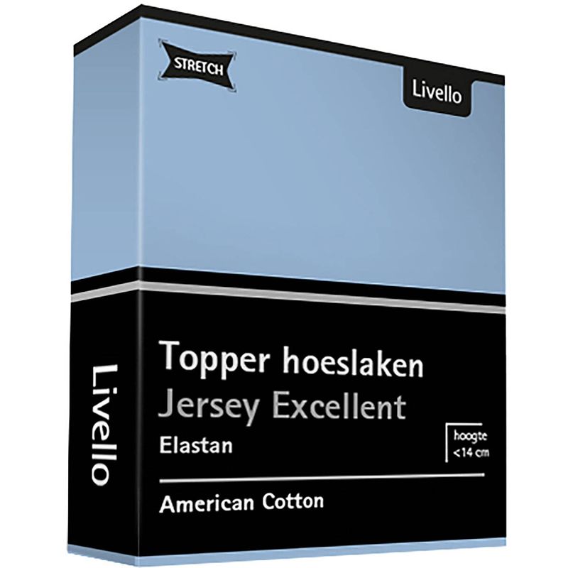 Foto van Livello hoeslaken topper jersey excellent - 140/160 x 200/220