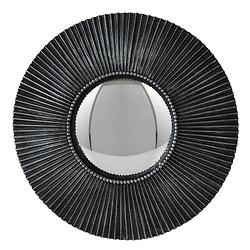 Foto van Clayre & eef spiegel ø 29 cm grijs kunststof rond bolle spiegel wand spiegel muur spiegel grijs bolle spiegel wand