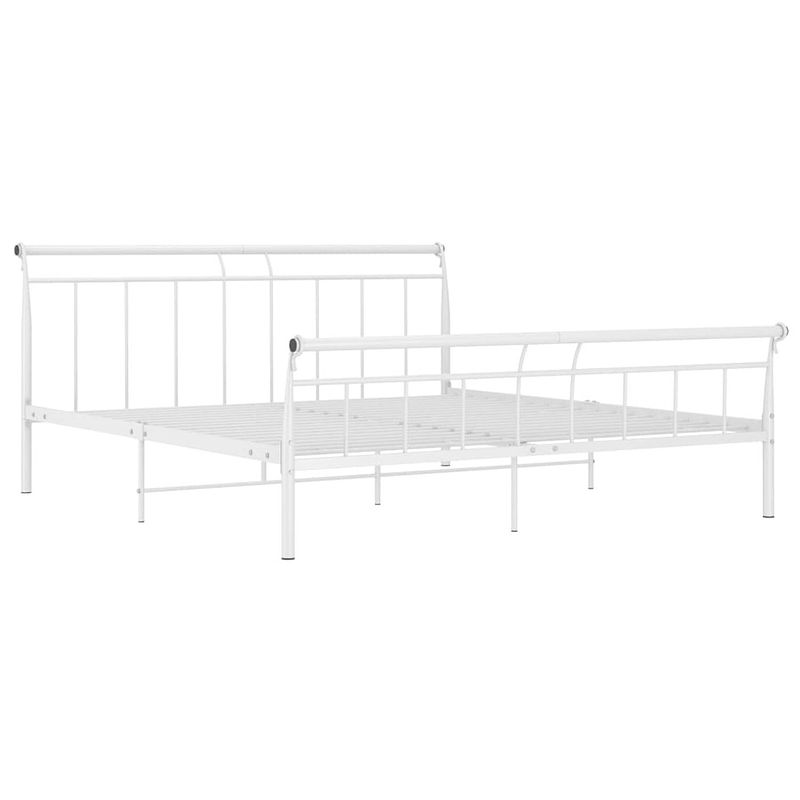 Foto van The living store metalen bedframe - comfort - bedframes - 208 x 206 x 90 cm - wit