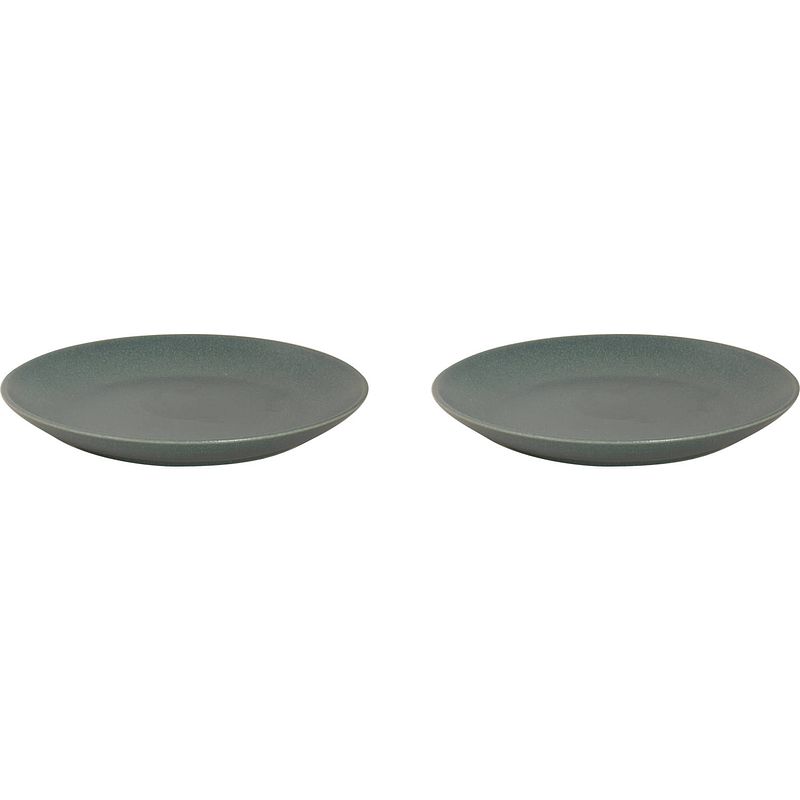 Foto van Mammoet bord spirit 21.5 cm groen stoneware 2 stuk(s)