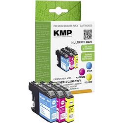 Foto van Kmp inkt vervangt brother lc-225xlc, lc-225xlm, lc-225xly compatibel combipack cyaan, magenta, geel b52v 1530,0050