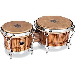 Foto van Latin percussion lp201a-jr60 7.25 - 9 inch zebra "dandy" bongos 60th anniversary