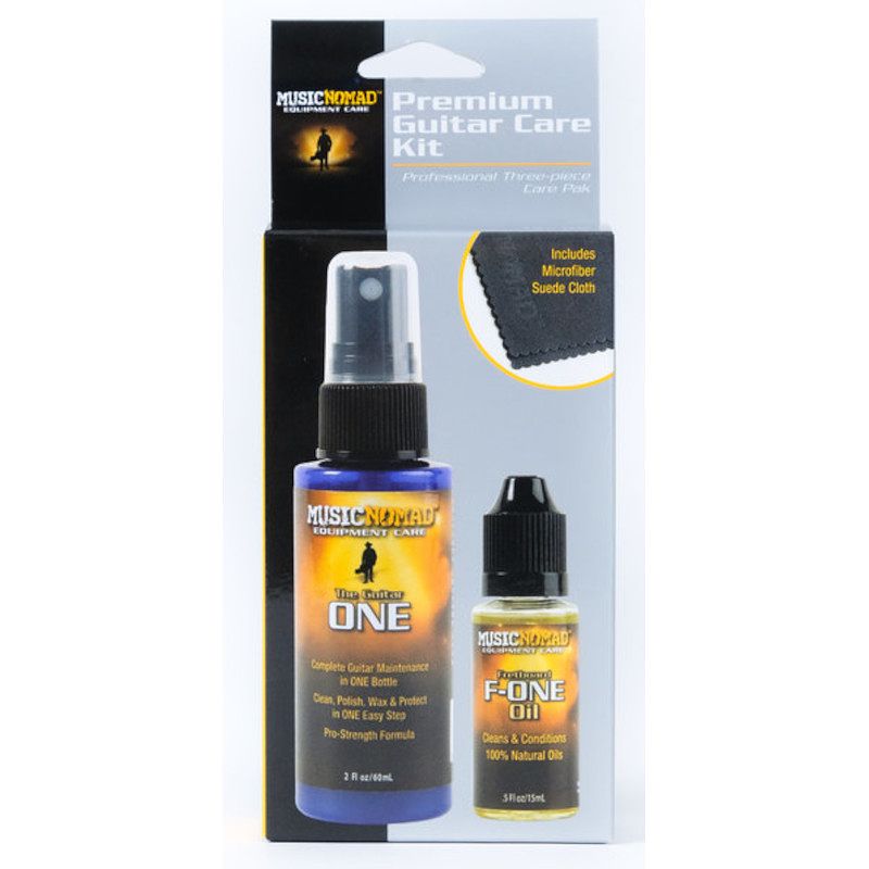 Foto van Musicnomad mn140 premium guitar care kit set van 3 onderhoudsmiddelen voor gitaar