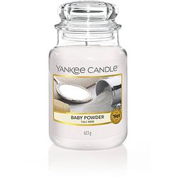Foto van Yankee candle - baby powder geurkaars - large jar - tot 150 branduren