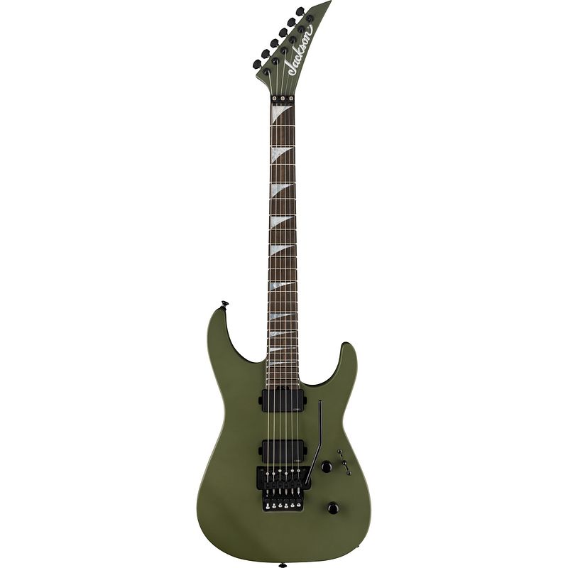 Foto van Jackson american series soloist sl2mg matte army drab elektrische gitaar met foam core case