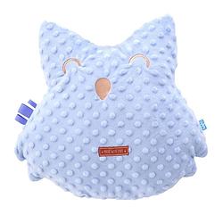 Foto van Saro knuffel uil junior blauw 32 x 29 cm