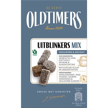 Foto van Oldtimers uitblinkers mix gesuikerd & gecoat 235 g doos bij jumbo