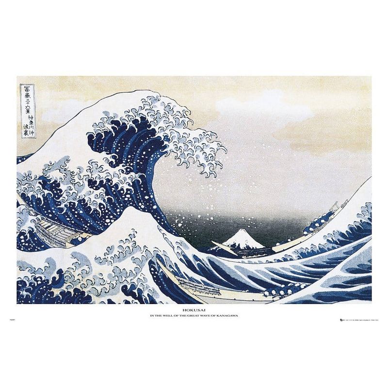 Foto van Gbeye hokusai great wave poster 91,5x61cm