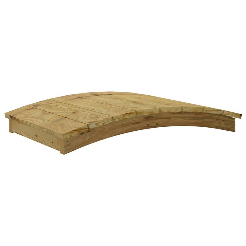 Foto van The living store houten brug - tuinelement - 110 cm lang - massief grenenhout