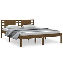 Foto van The living store houten bedframe - classic s - 140 x 200 cm - hoogwaardig massief grenenhout