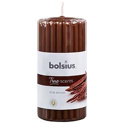 Foto van Bolsius geurkaars true scents oud wood 12 cm wax bruin