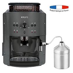 Foto van Krups yy4451fd automatische koffiemachine met essentiële bonenmolen met melkopschuimer - druk 15 bar - grijs