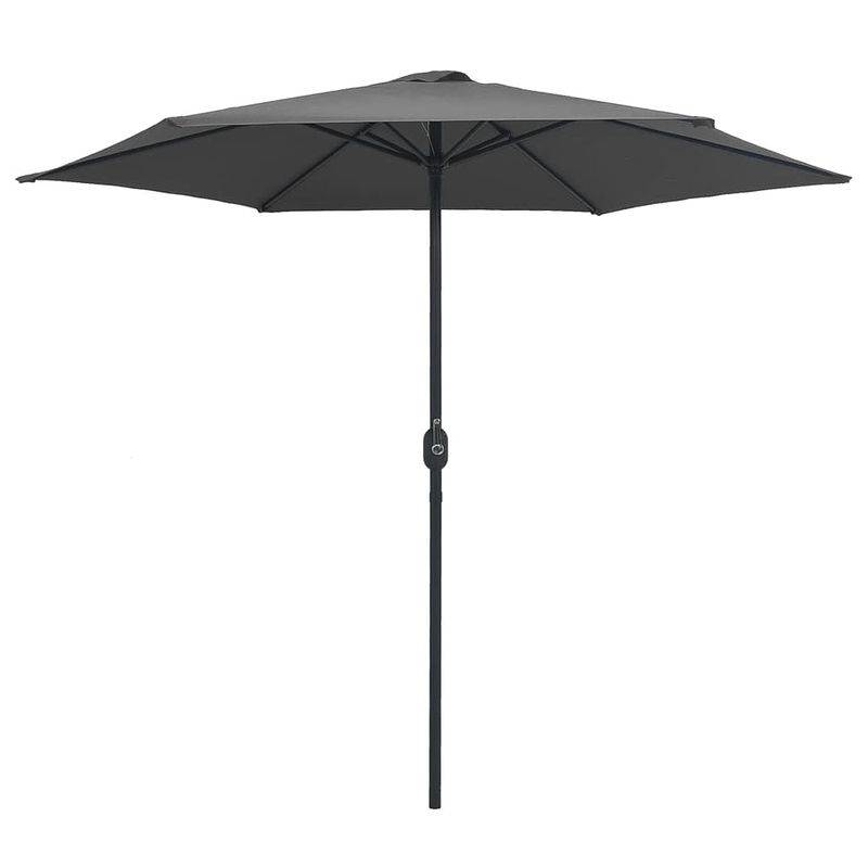 Foto van The living store parasol - antraciet - 270 x 246 cm - uv-beschermend polyester