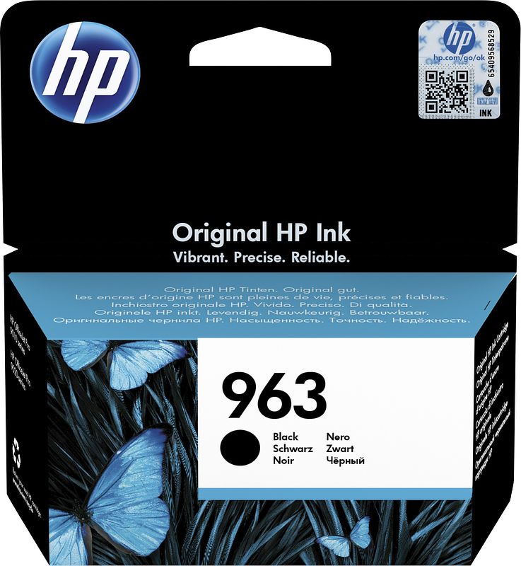 Foto van Hp 963 ink black inkt zwart