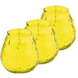 Foto van 3x citrus geurkaarsen in glazen houder 48 branduren - geurkaarsen