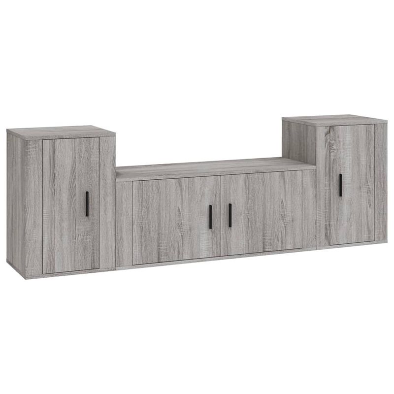 Foto van The living store tv-meubelset - sonoma eiken - 100 x 34.5 x 40 cm - 2x 40 x 34.5 x 60 cm