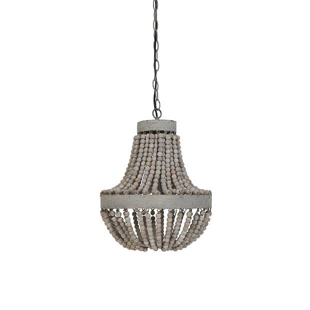 Foto van Light & living - hanglamp luna - 35.5x35.5x45 - wit