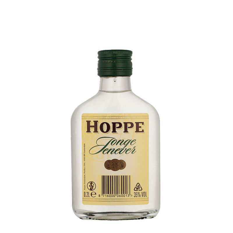 Foto van Hoppe jonge jenever zakflacon 20cl gedistilleerd