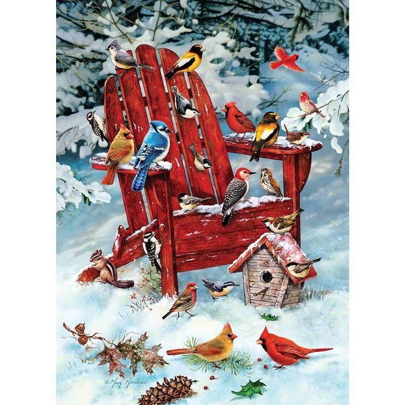 Foto van Cobble hill puzzle 1000 pieces - adirondack birds