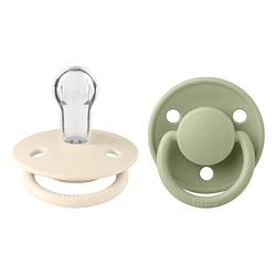 Foto van Bibs - de lux pacifier - one size fopspeen - 2 stuks - ivory / sage