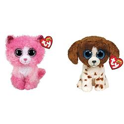 Foto van Ty - knuffel - beanie boo's - reagan cat & muddles dog