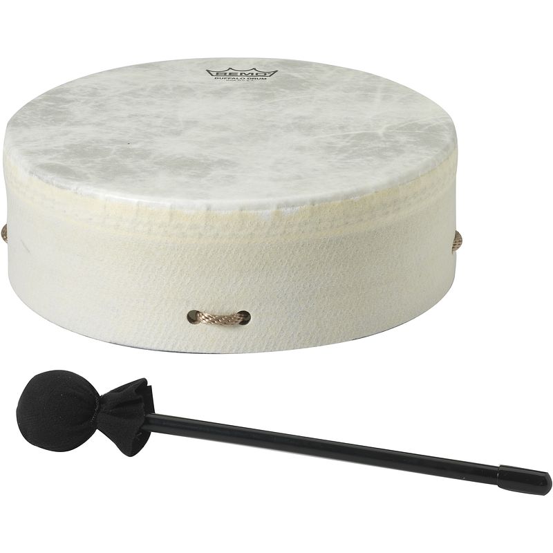 Foto van Remo e1-0310-00 buffalo drum standard 10 inch handtrommel met mallet