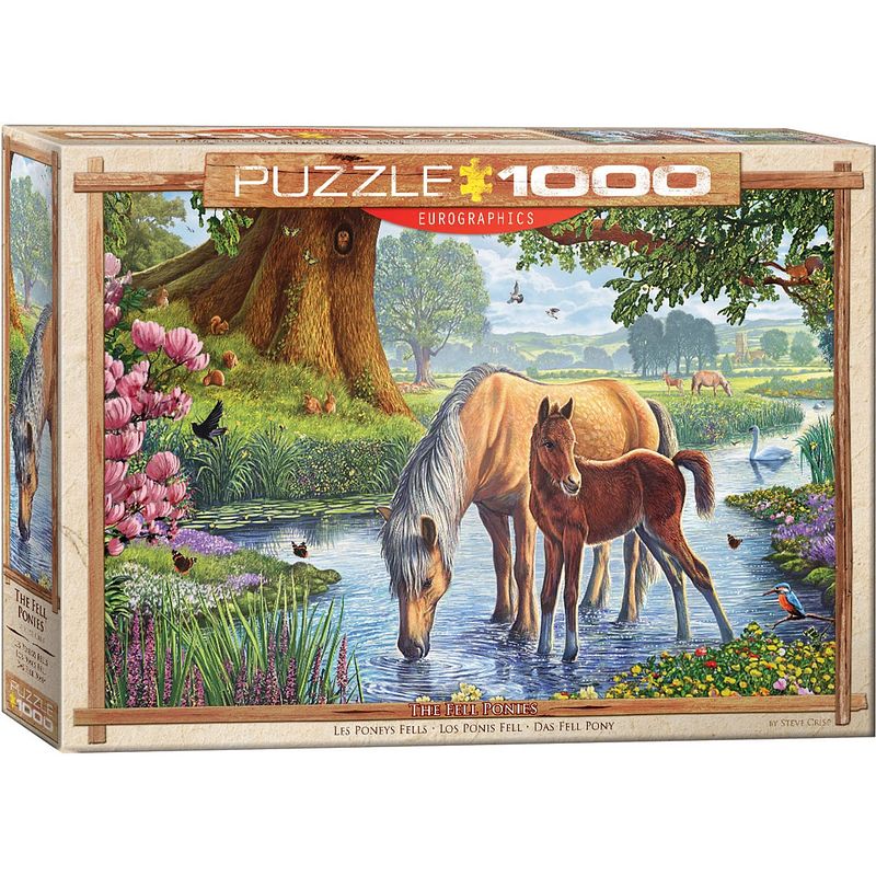 Foto van Eurographics puzzel the fell ponies - steve crisp - 1000 stukjes