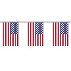 Foto van 3x buiten vlaggenlijn usa/amerika 3 meter - vlaggenlijnen