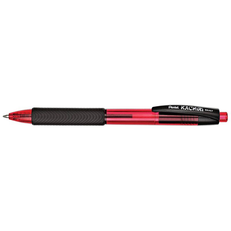 Foto van Pentel kachiri balpen van 0,7 mm rood 12 stuks