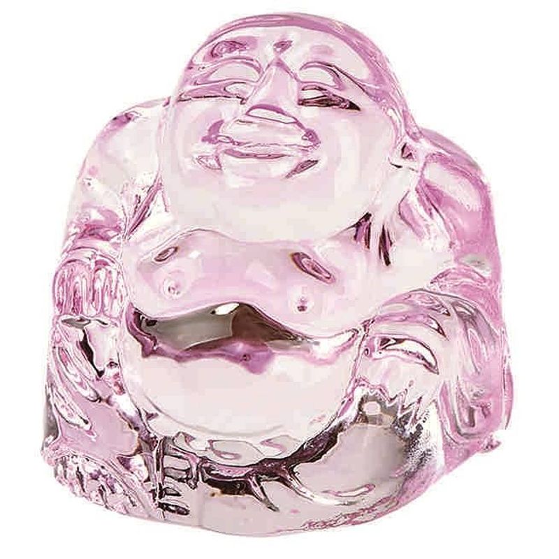 Foto van Moses mini-boeddha omm for you 6 x 7 cm glas roze