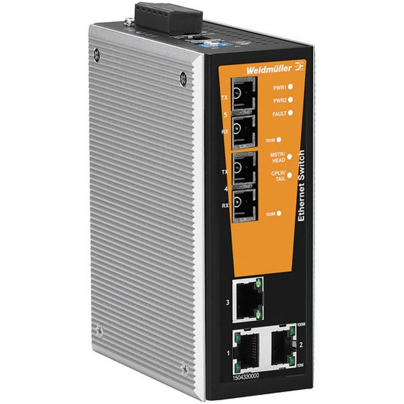 Foto van Weidmüller ie-sw-vl05m-3tx-2sc industrial ethernet switch 10 / 100 mbit/s