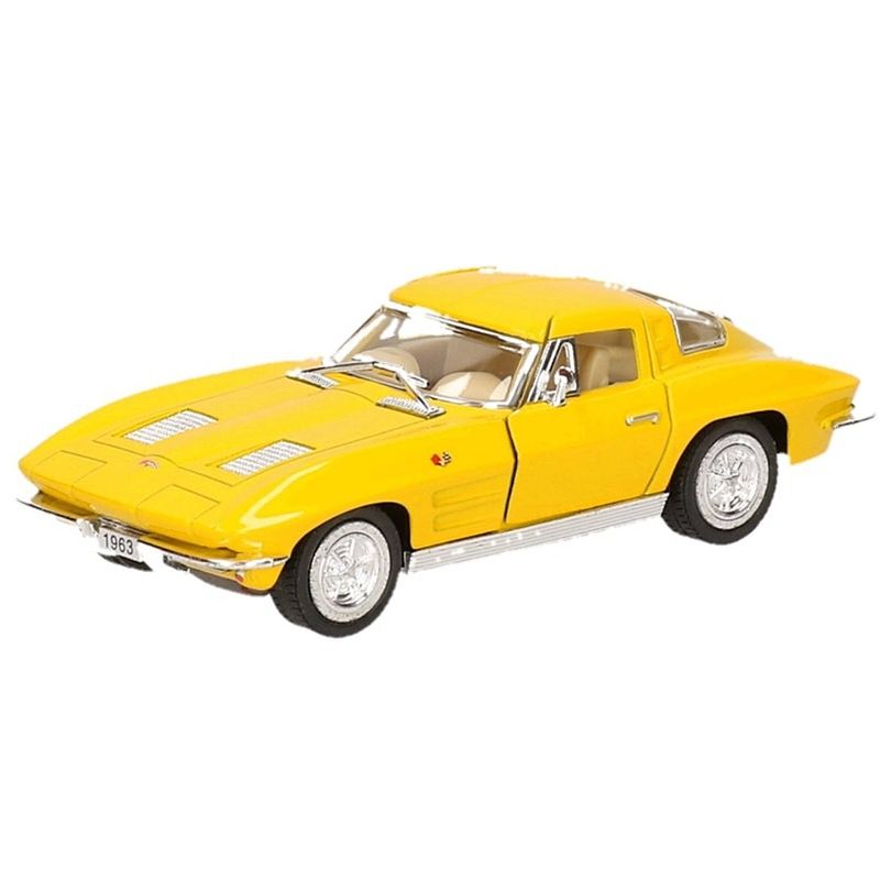 Foto van Modelauto chevrolet corvette geel 13 cm - speelgoed auto's