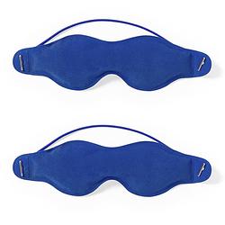 Foto van 2x stuks verkoelend oogmasker blauw - slaapmaskers