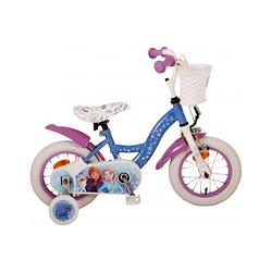 Foto van Disney meisjesfiets frozen ii 12 inch 23 cm meisjes terugtraprem blauw/paars