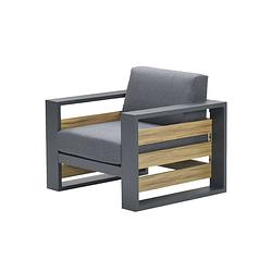 Foto van Garden impressions solo lounge fauteuil - carbon black/mystic grey